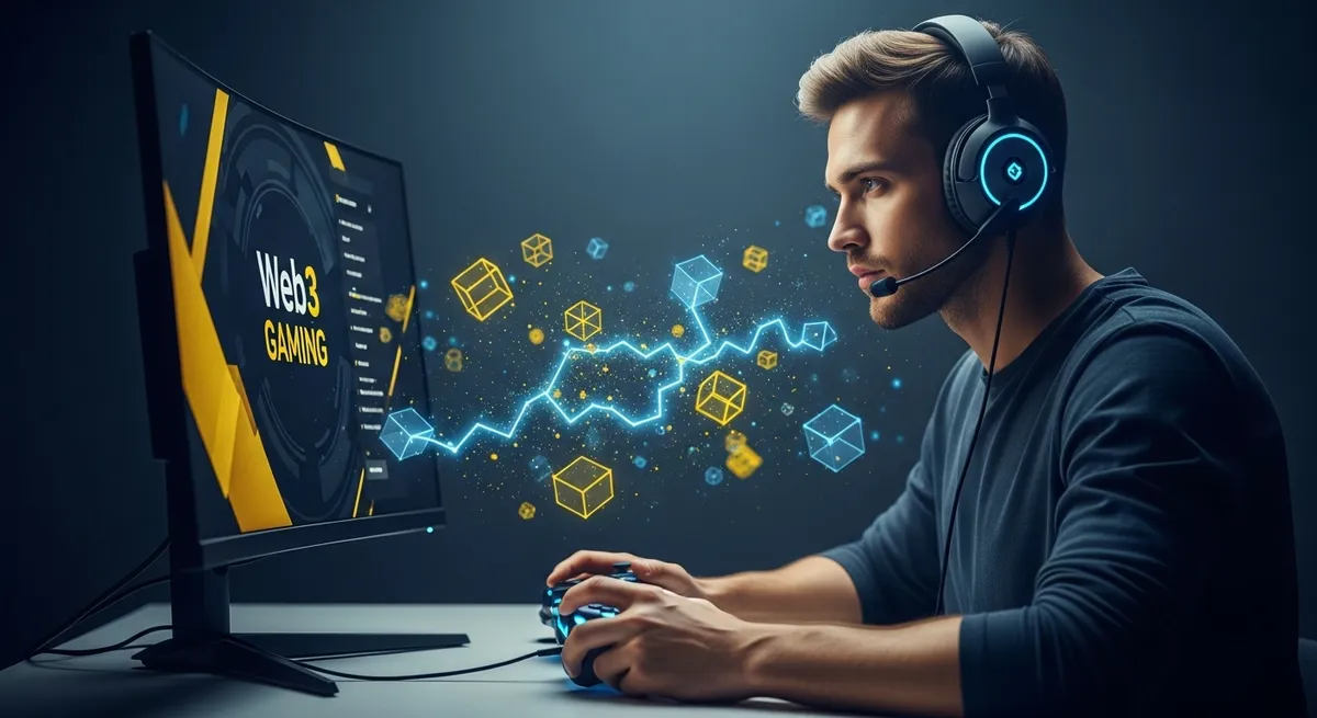 Web3ゲームで楽しむ男性