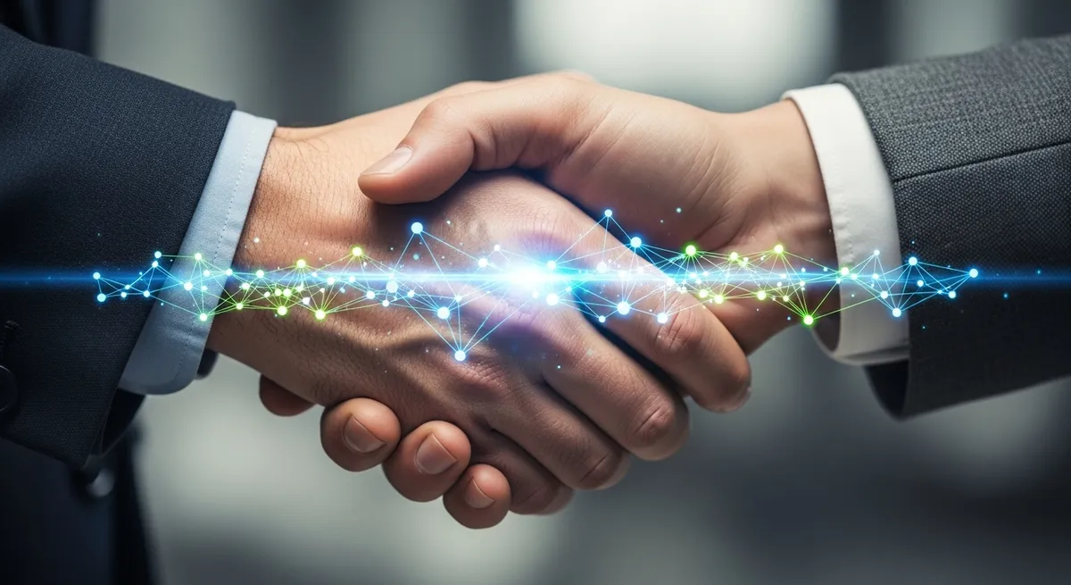 P2P（ピアトゥピア）をあ表す握手の画像