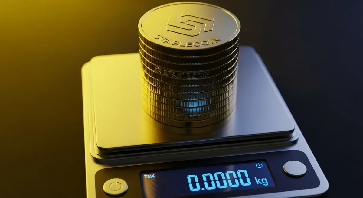 ステーブルコインの重さを測っている