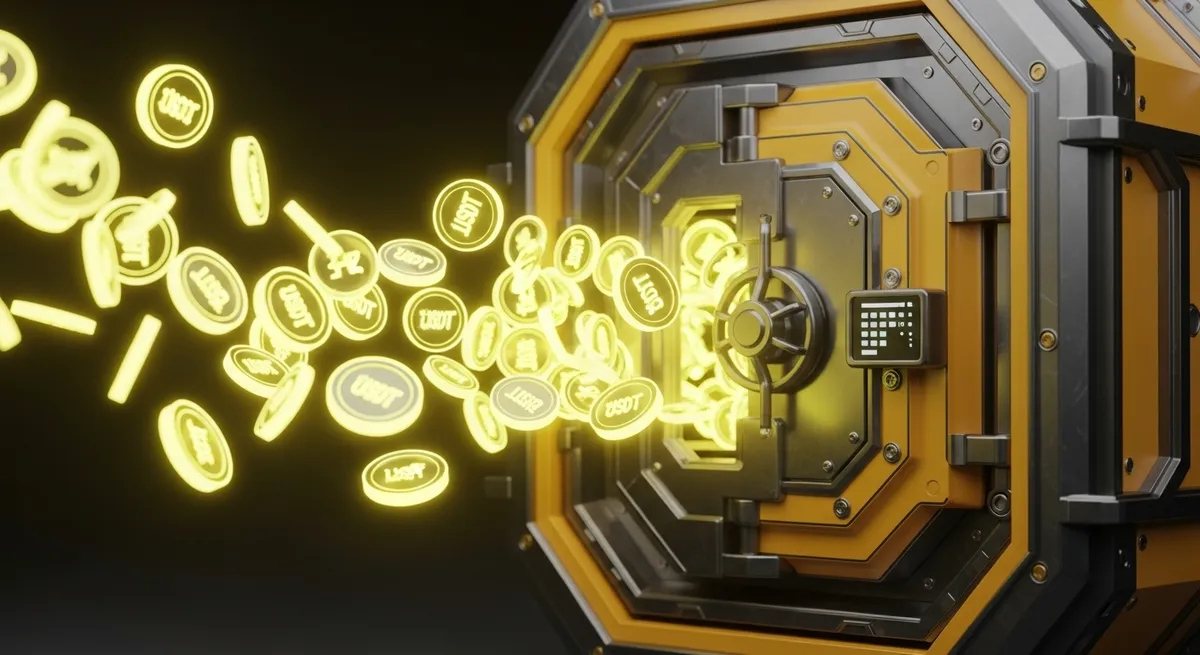 USDTが金庫に入ってくる